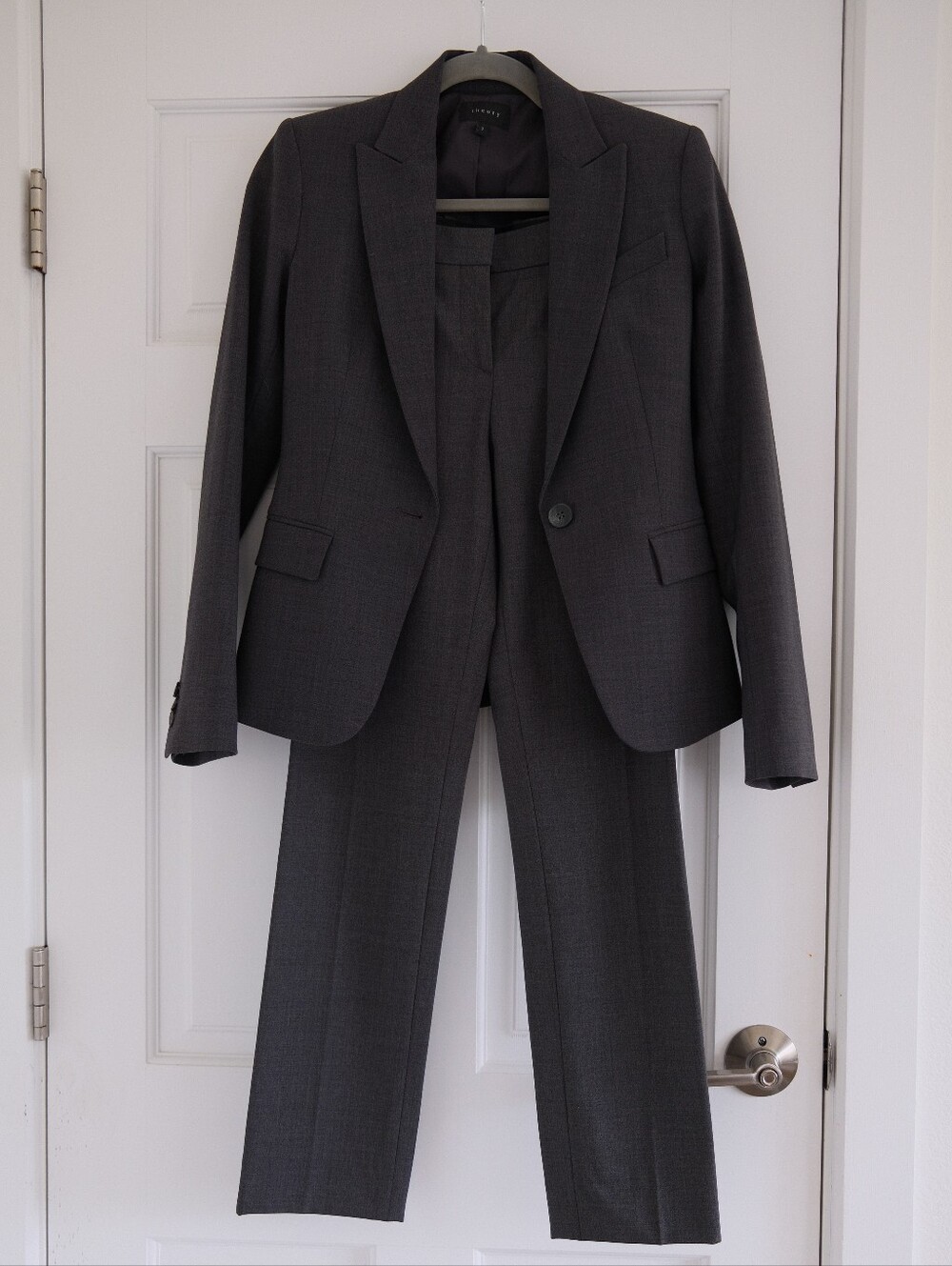 Theory Dark Gray Suit and Pant